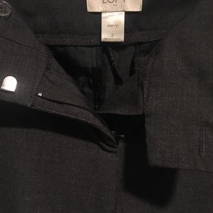 Loft size 2 curvy fit charcoal gray pants
